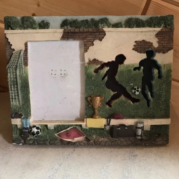 Molded Resin 3x5 Soccer Keepsake picture Frame - Picture 2 of 6